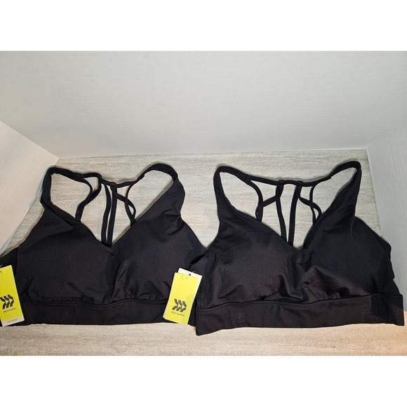 all in motion Other - Women's Light Support Multistrap Longline Bra- All in Motion-Black-Sz L Set Of 2